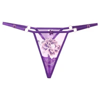 sexy lace thong panties ladies embroidery adjustable underwear hot sexy t pants transparent underpants fashion female lingeries