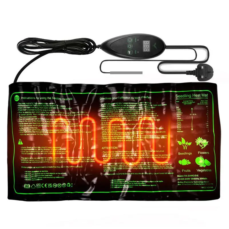 

Нагревательный коврик для рассады, водонепроницаемый термостат с таймером, Нагревательный мат для домашних растений