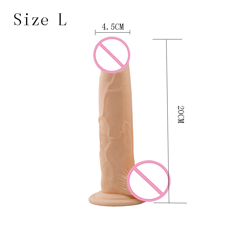 Realistic Dildo Cock With Suction Cup For Women TPE Anal Butt Plug Huge Big Fake Penis Masturbator Sex Toys Private 4 Sizes