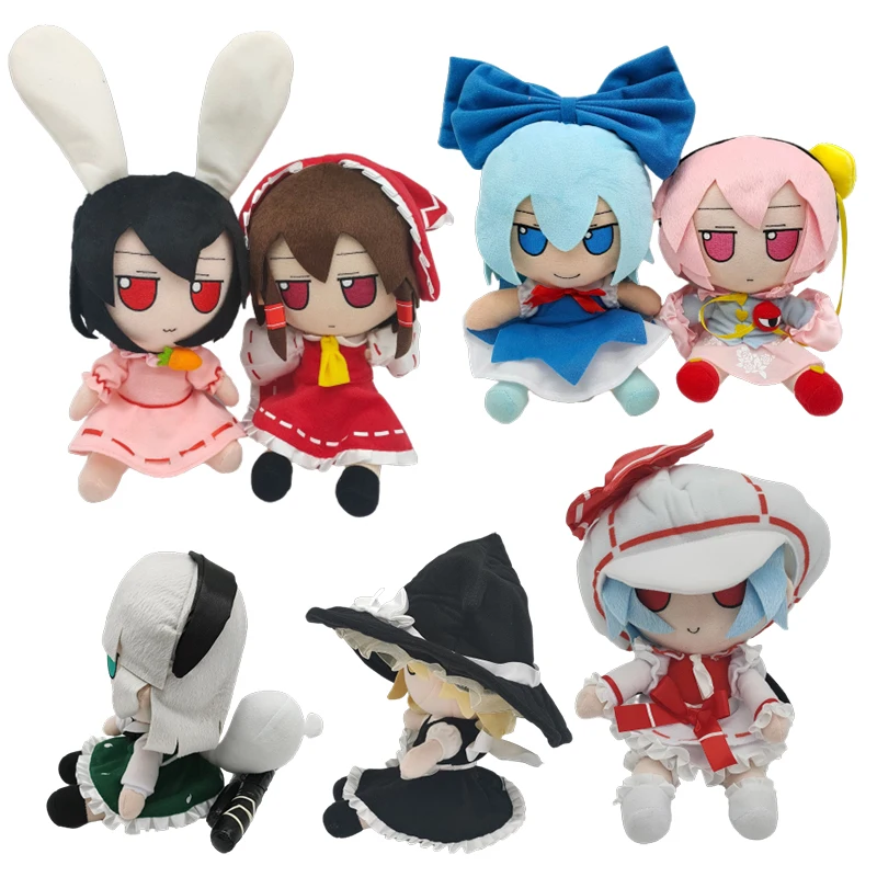 

Kawaii аниме проект Touhou Hakurei Reimu Cirno заполненная полипропиленовой хлопковой плюшевой кукла детские игрушки девочка высокое качество лица подар...