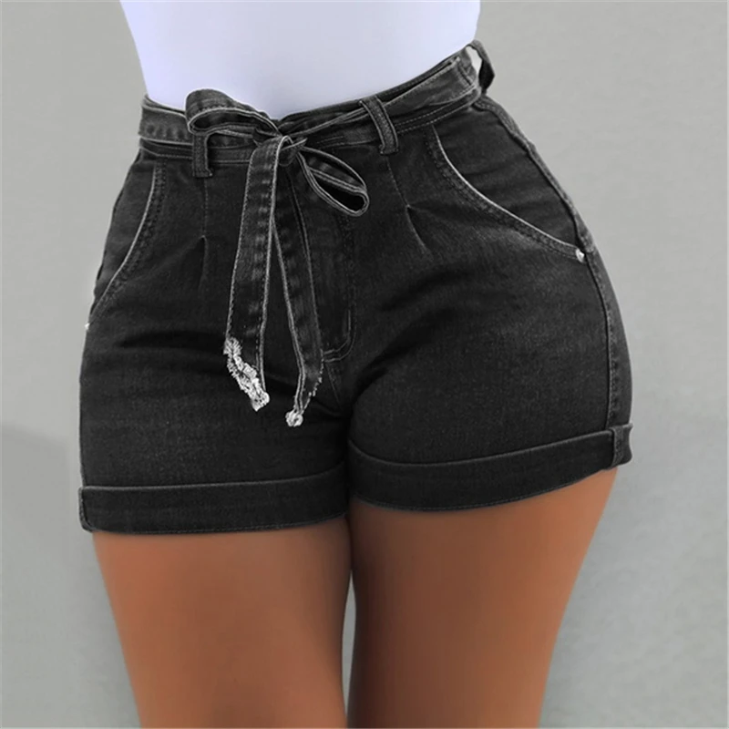 Summer Casual Washed Denim Shorts Jeans Women Blue Pink Sexy High Waist Jeans Fashion Woman Skinny Short Pants Ladies Harajuku