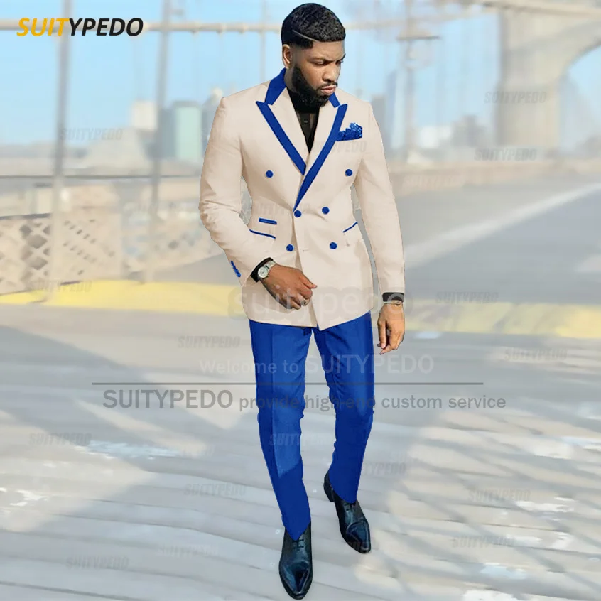 Костюм деловой мужской элегантный пиджак и брюки для свадьбы выпускного вечера