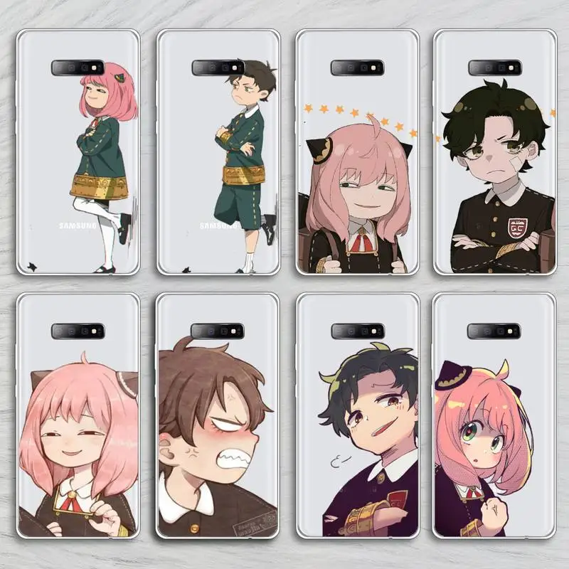 

Spy X Family Anya Couple anime Phone Case Transparent For Samsung Galaxy A S 22 52 20 21 71 10 51 50 12 40 fe ultra plus