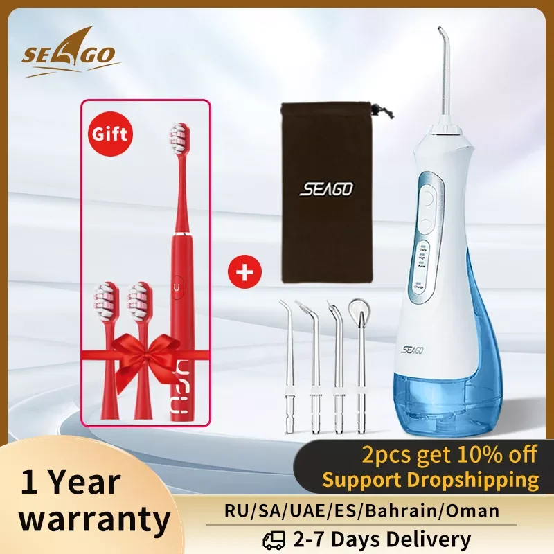 

Ирригатор полости рта SEAGO аккумуляторный, 3 режима, 200 мл