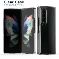 clear acrylic case for samsung galaxy z fold 4 3 transparent shockproof soft silicone edge hard phone cover for zfold 4 3 zfold4