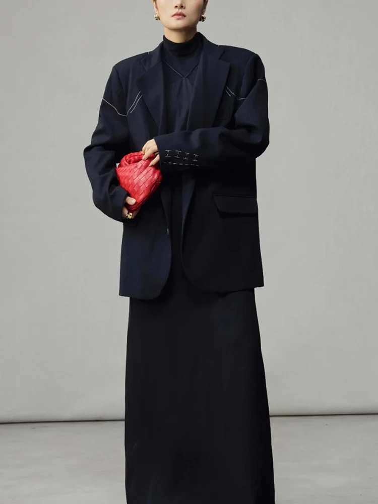 BZVW женский повседневный пиджак новинка весны 2023 однобортное пальто с длинными