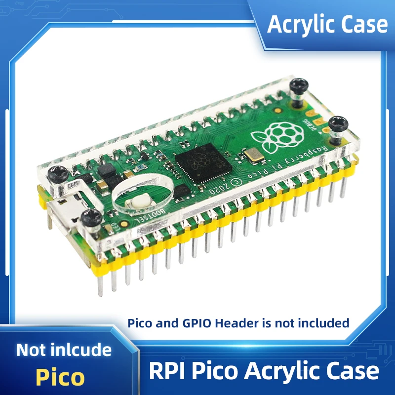 Raspberry Pi Pico Case Acrylic Shell Transparent Case for Pico Board RP2040 Microcontroller Microcomputers Pico W