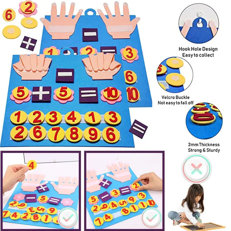 

Montessori Textbook DIY Math Toy Animal Carrot Digital Learning Educational Toy For Children Preschool Teaching AIDS Gift