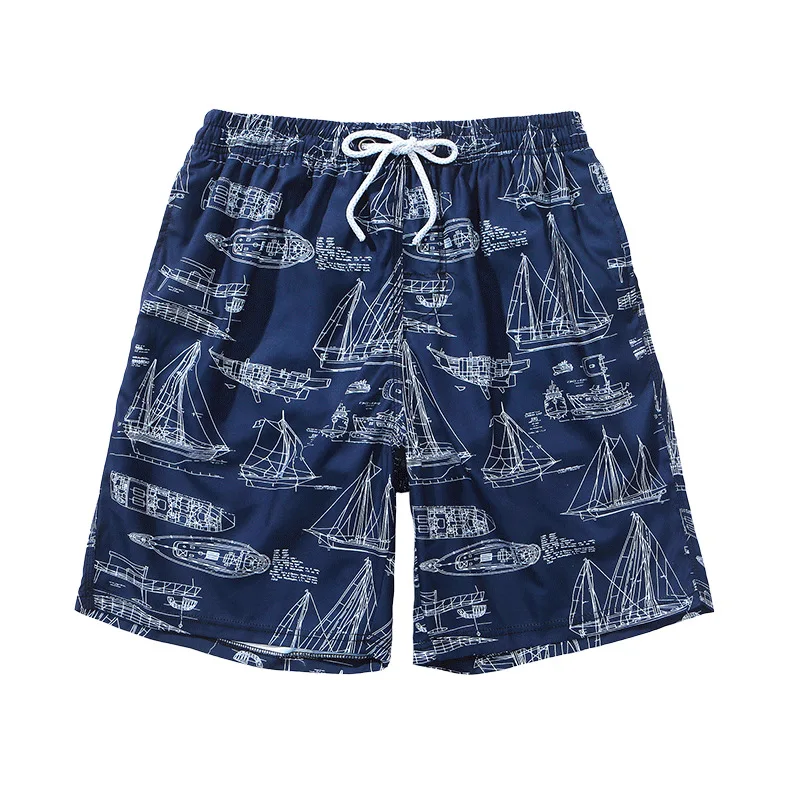 

Быстросохнущие мужские пляжные шорты для отдыха на море свободные пятиконечные плавки большого размера летние цветочные шорты