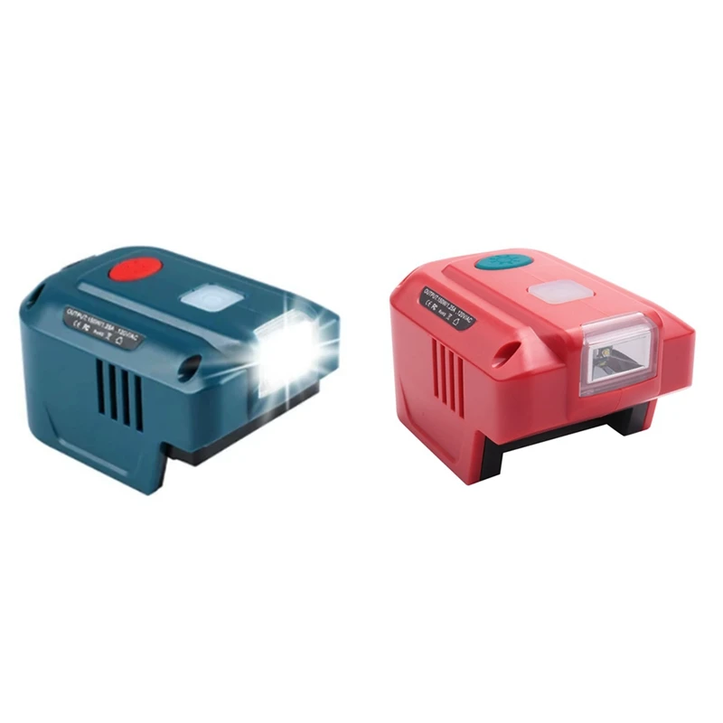 

18V Lithium Battery Inverter Generator Portable Power Source USB Adapter With LED Light,230V