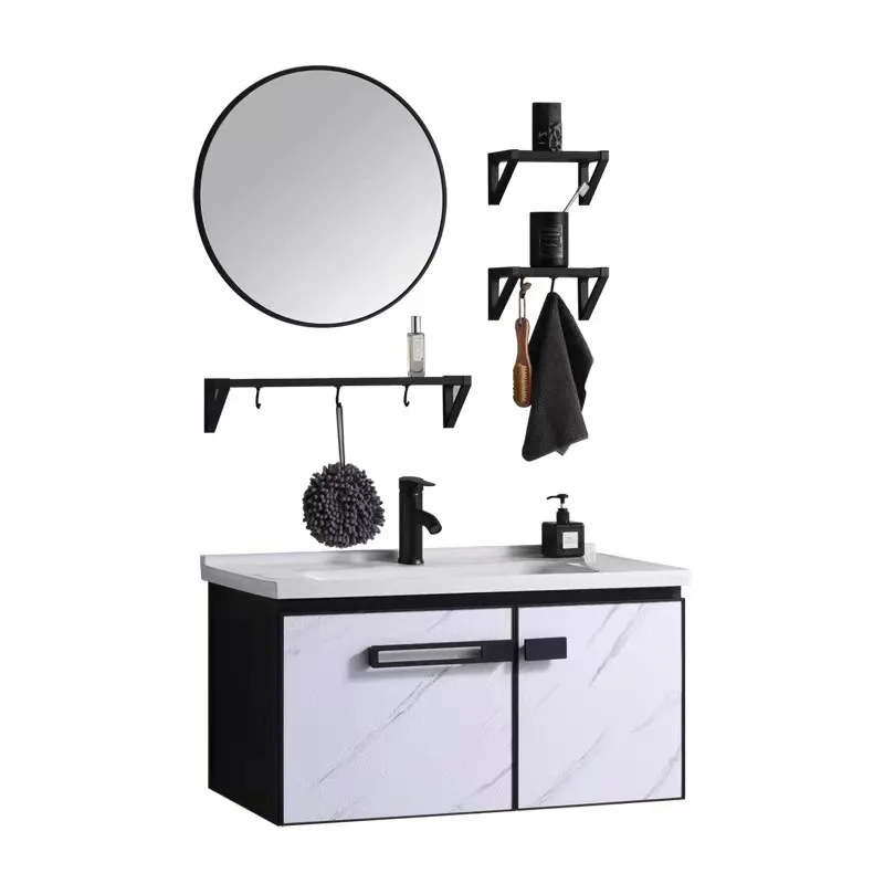 

Floor-to-ceiling Bathroom Cabinets Modern Bathroom Furniture Storage Cabinets Toilet Integrated Ceramic Washbasin with Mirror