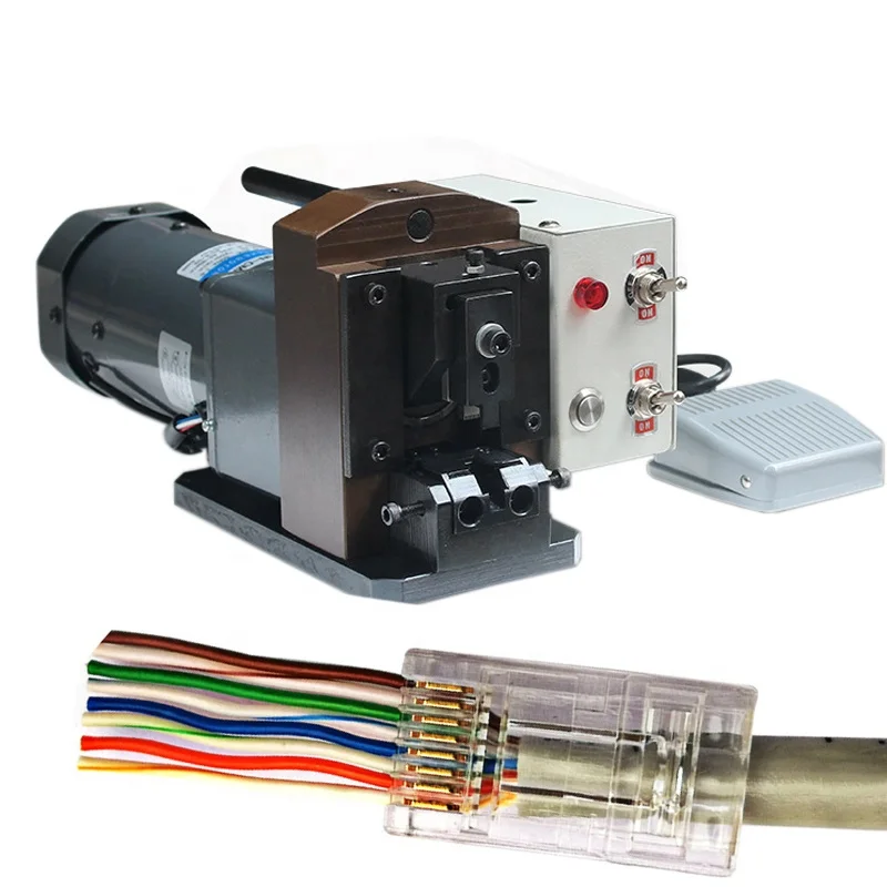 

Factory Directly Sale Telephone Line Wire Crimper PC Head Crimping Machine RJ45 Lan Cable Crimping Machine