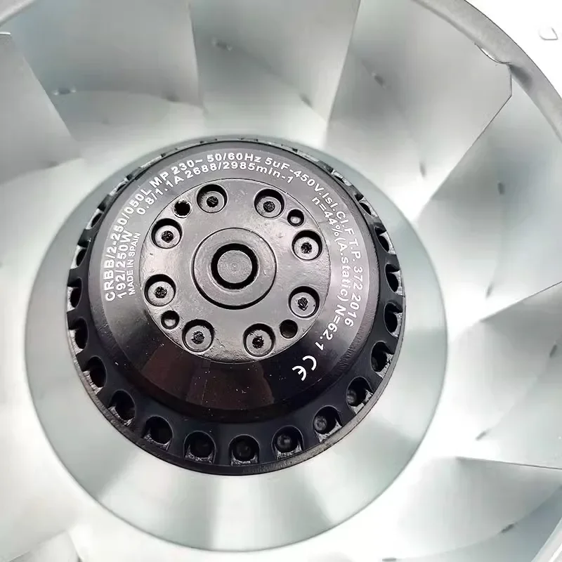 Фото Центробежный вентилятор CRBB/2-250/050L MP 230V 192/250W из алюминиевого сплава, импортный №2