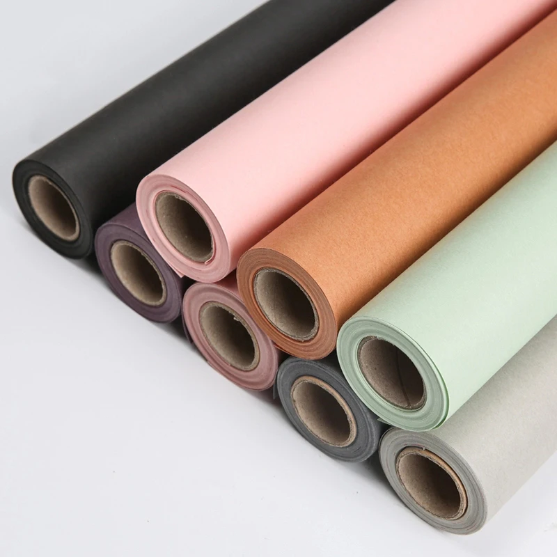 

58cm*8yards/Roll 80gsm Thick Matte Color Brown Kraft Craft Art Paper Roll for Flower Bouquet Gift Wrapping DIY Handicraft