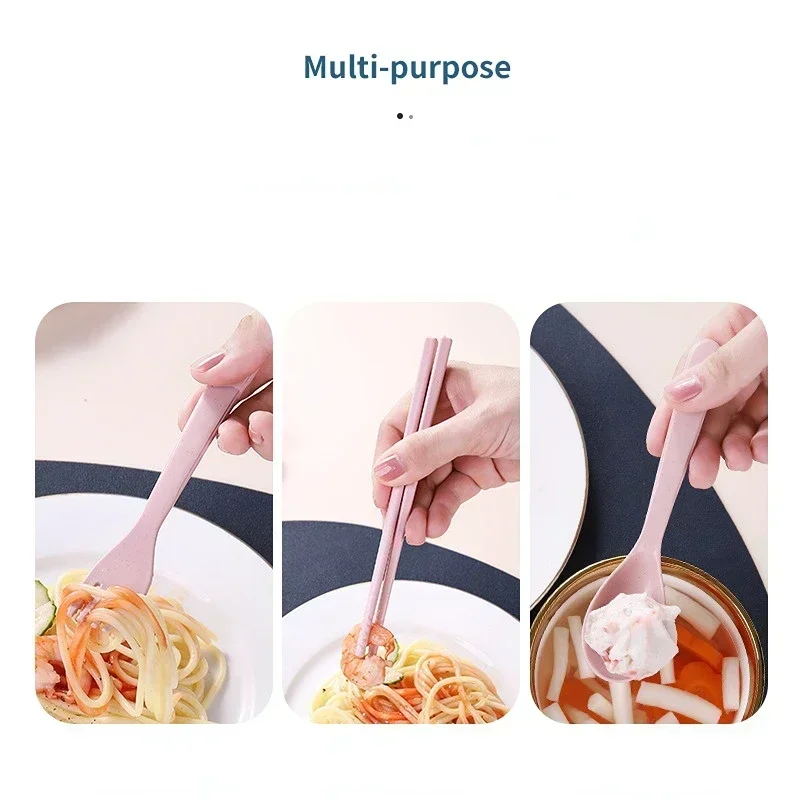 Новая посуда из пшеничной соломы столовые приборы ложка палочки для еды вилка