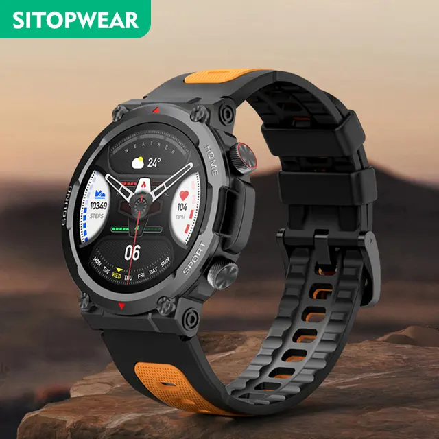SitopWear Smartwatch 1.39" HD Full Screen 100 Sports Modes Voice Calling Men Women Smart Watch Military Grade Toughness Watch 1