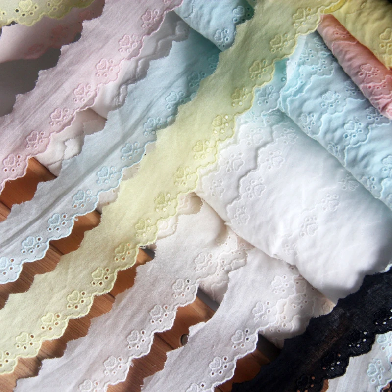 Французская кружевная ленточная Ткань 100% чистый хлопок гипюр отделка своими