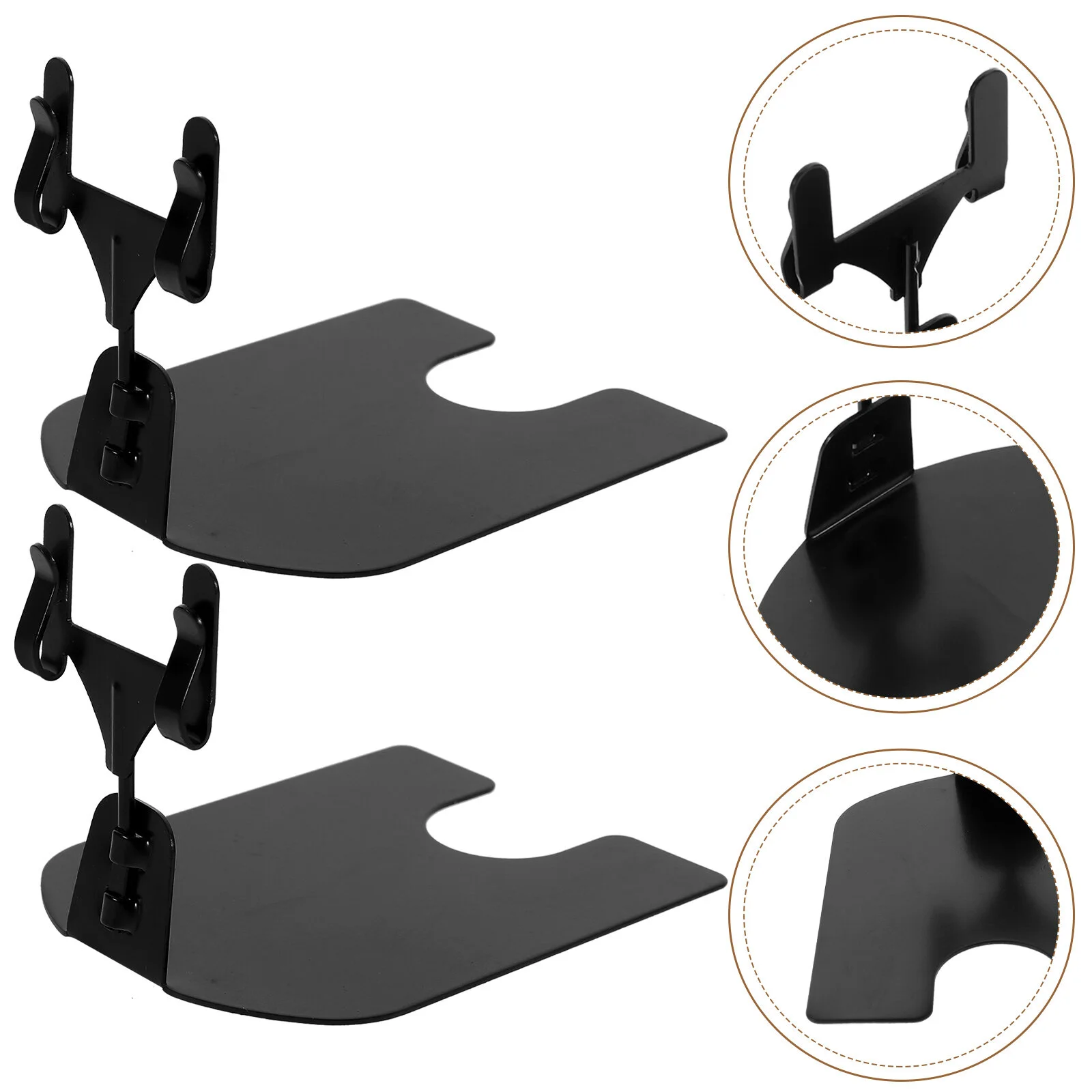 

2 Pcs Business Card Display Holder Desk Board Organizer Place Stand Metal Holders Tables Pocket