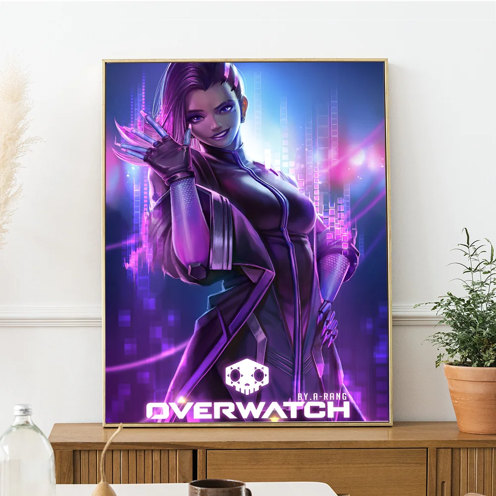 Винтажный Плакат Overwatch Game Клейкий Настенный Художественный Декор Для Домашнего