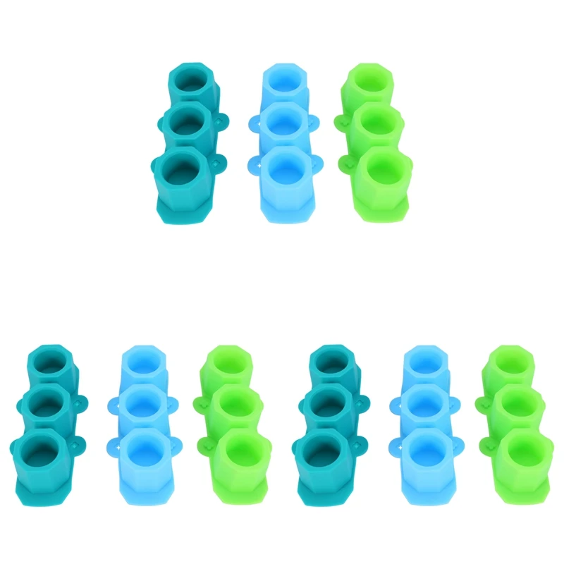 

9 Pack Mini Octagon Flower Pot Silicone Molds - Succulent Plant Planter Pot DIY Molds For Small Cactus Or Seedlings