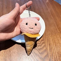 fashion cute ice cream plush toy cone pendant ice cream key chain doll kawaii car accessories my melody