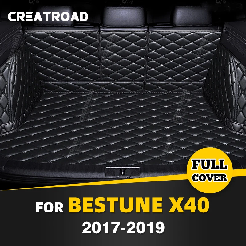 

Auto Full Coverage Trunk Mat For BESTUNE X40 2017-2019 18 Leather Car Boot Cover Pad Cargo Liner Interior Protector Accessories