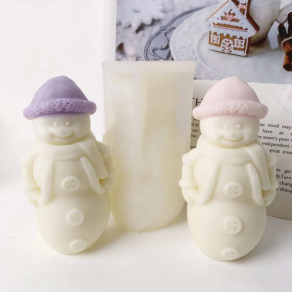 Рождественская силиконовая форма для свечей сделай сам снеговик сосновая шишка