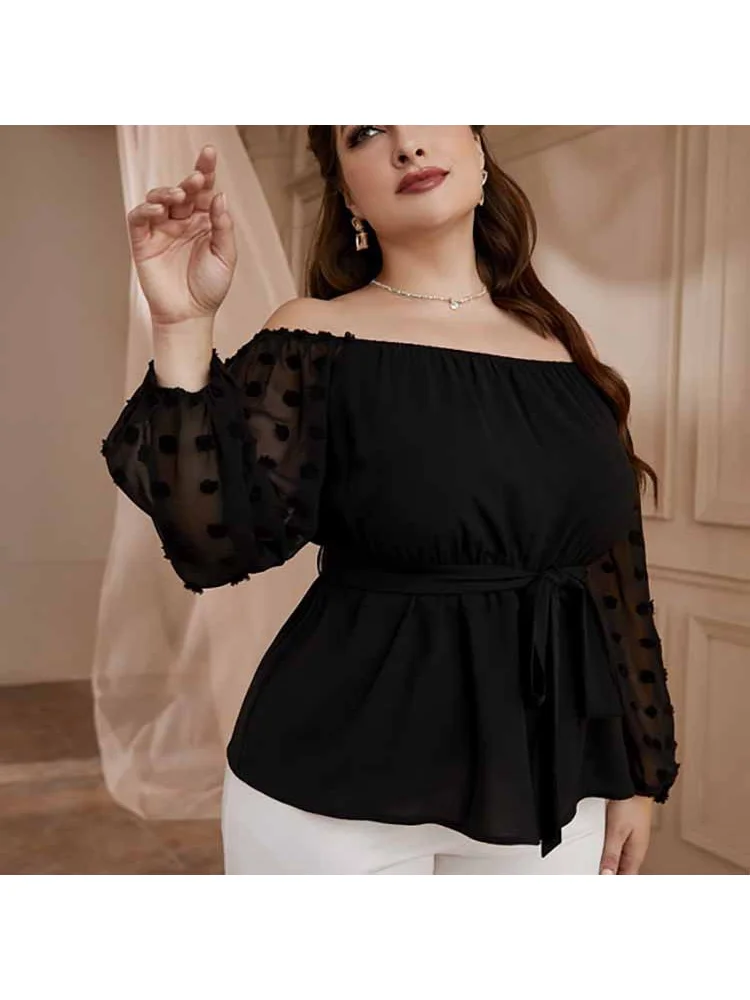 Middle East sexy large size retro solid color one-shoulder temperament commuter art jacket splicing plus size