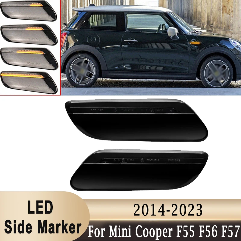 

Аксессуары для боковых габаритных огней, динамики для Mini Cooper F55 F56 F57 LCI2 2014-2023, передний бампер, сигнал поворота, 63137298347, 63137298348