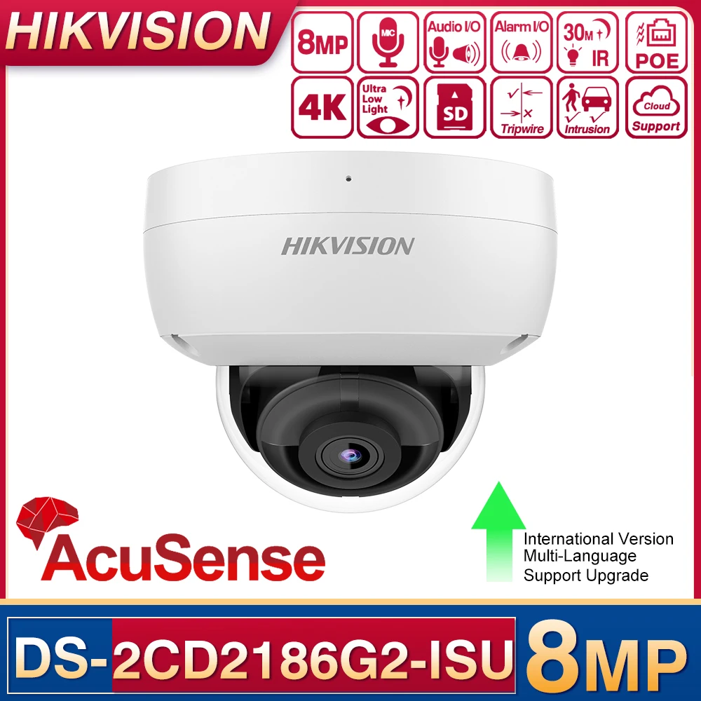 

Hikvision DS-2CD2186G2-ISU Smart Home 8MP IP Camera Use For Security Protection Home Video CCTV Security Surveillance Camera