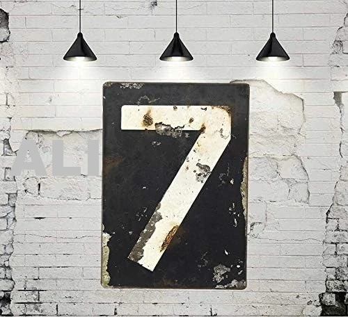 Losea 7 таблички с номером жестяные знаки уникальный металлический бар настенная