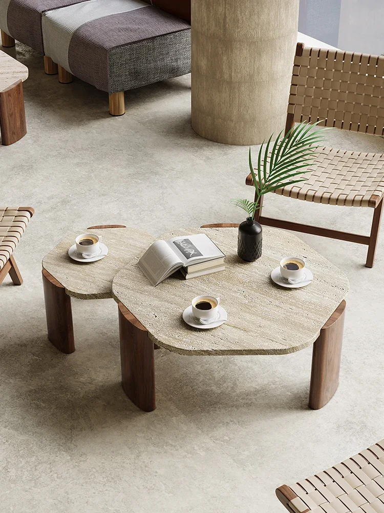 Wabi Sansan мраморный креативный строительный роскошный журнальный столик из
