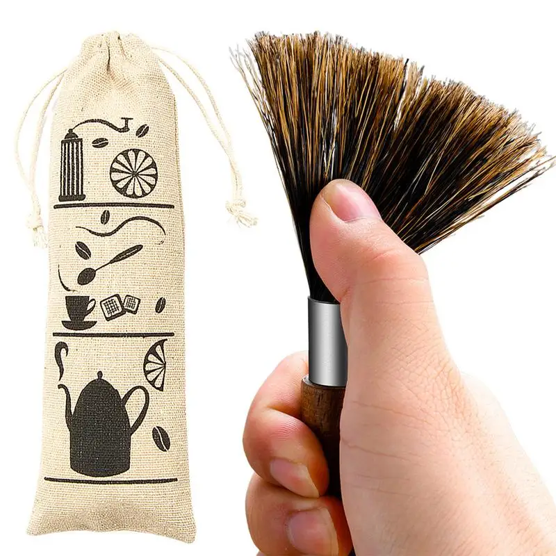 

Coffee Grinder Brush Cleaner Coffee Grinder Dusting Brush Grinders Cleaning Tool With Storage Bag For Barista Home Kitchen