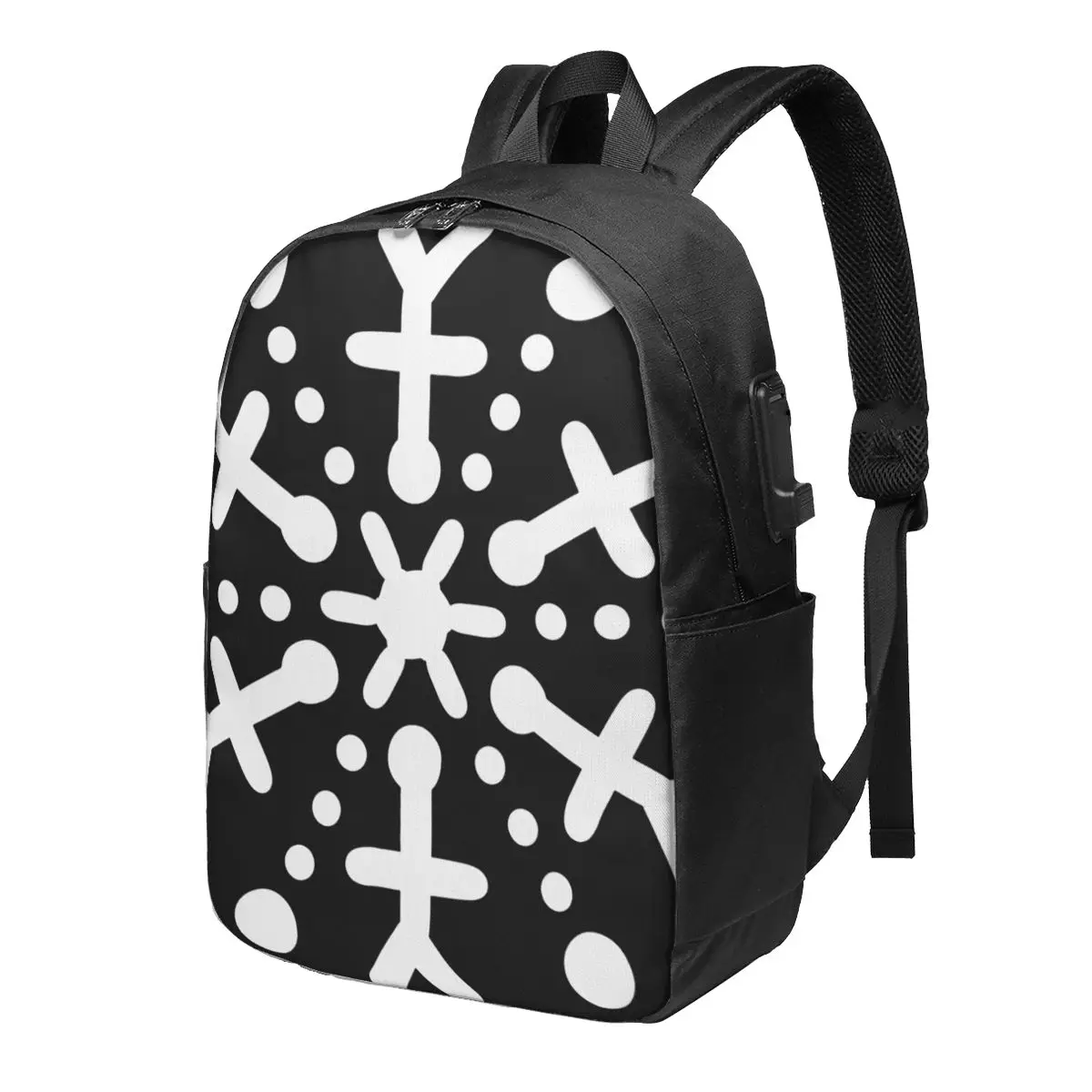 

Рюкзак для ноутбука, школьные рюкзаки, мужская деловая дорожная сумка с USB-зарядкой и снежинками