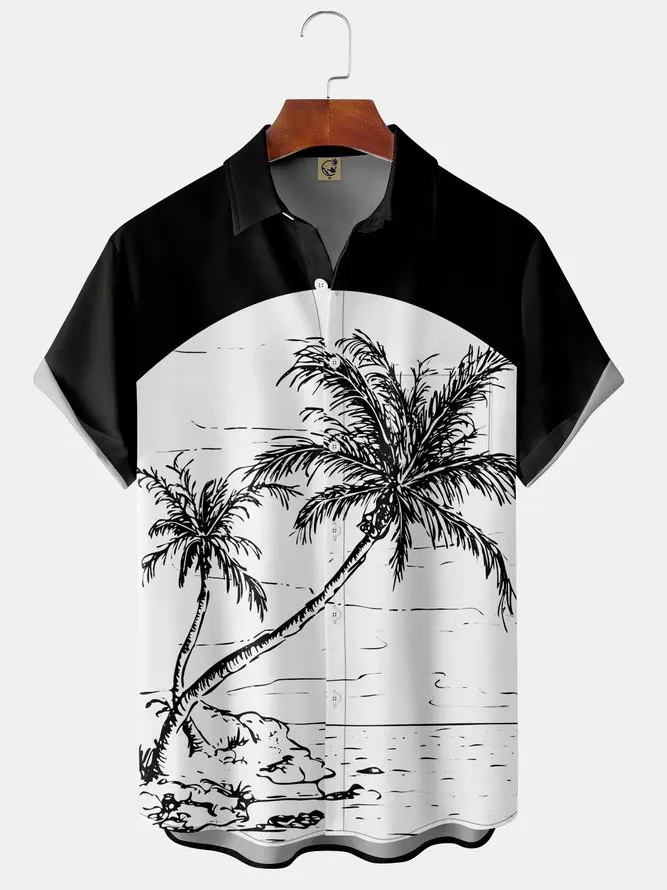 

Molilulu Coconut Chest Pocket Short Sleeve Hawaiian Shirt