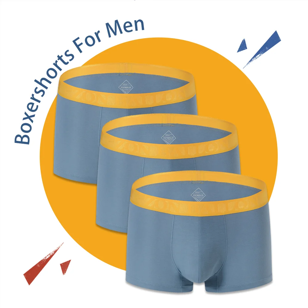 Man High Quality Bamboo Fiber Soft Underwear Men's Boxer Shorts 6 Color Male Comfortable Boxershorts