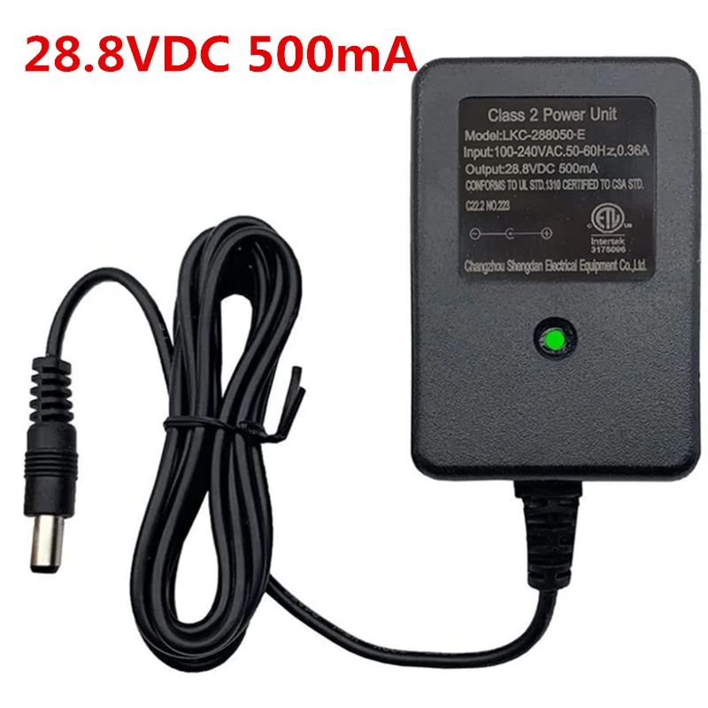 28.8V DC 500mA Charger  24 Volt Battery Charger for Kids Rid