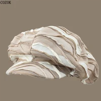 new large version exaggerated to show small face star anise hat wrinkled clouds cap women fashion trend wild personality beret