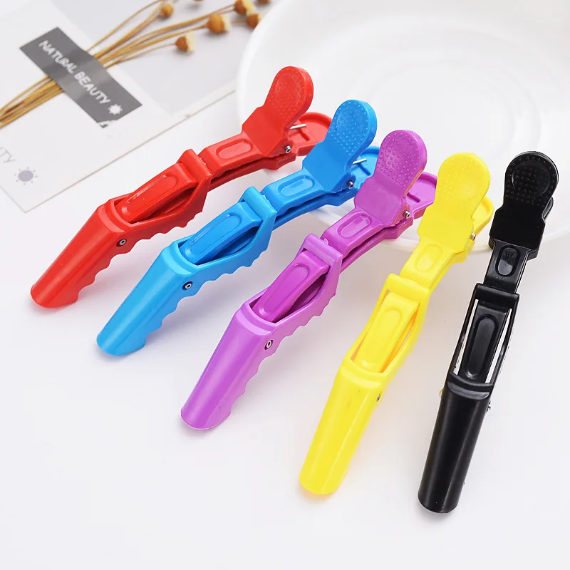

2pcs Colorful Alligator Hair Clips Clamps Hairdressing Professional Salon Hair Grip Crocodile Hairpins Hair Barber Accessories