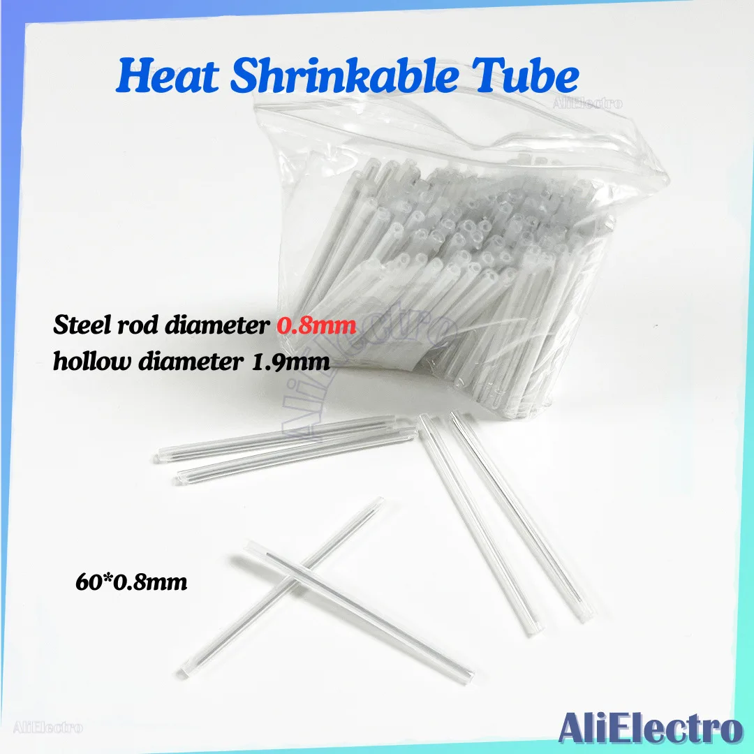 1000 шт./лот стальной стержень диаметром 0 8 мм термоусадочная трубка Smoove 60