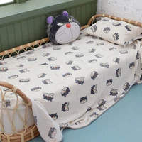 queen size 200x200cm lucifer flannel printed blanket kawaii cat image summer cool air conditioner quilt girlish bedroom decor