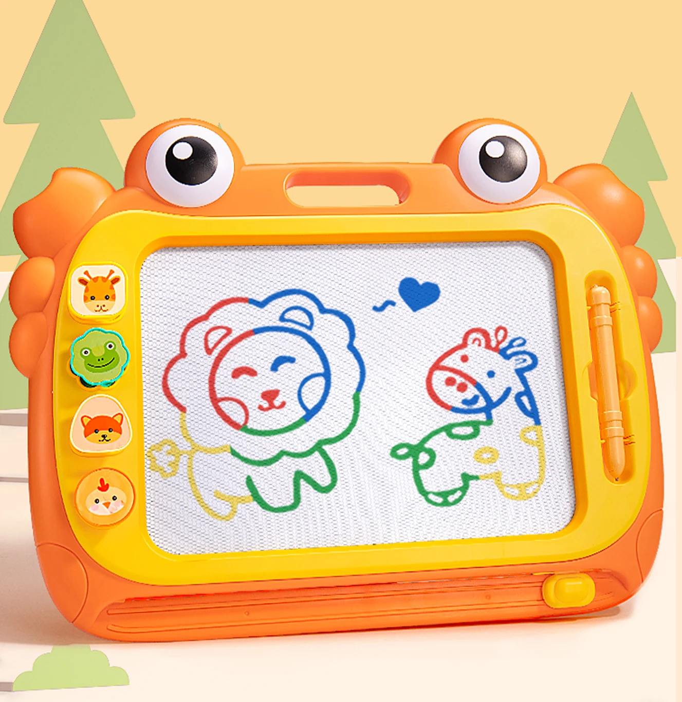 

Детский магнитный Набор для рисования Монтессори, милая цветная доска для рисования, детская художественная обучающая развивающая игрушка для девочек, подарки на 3 года