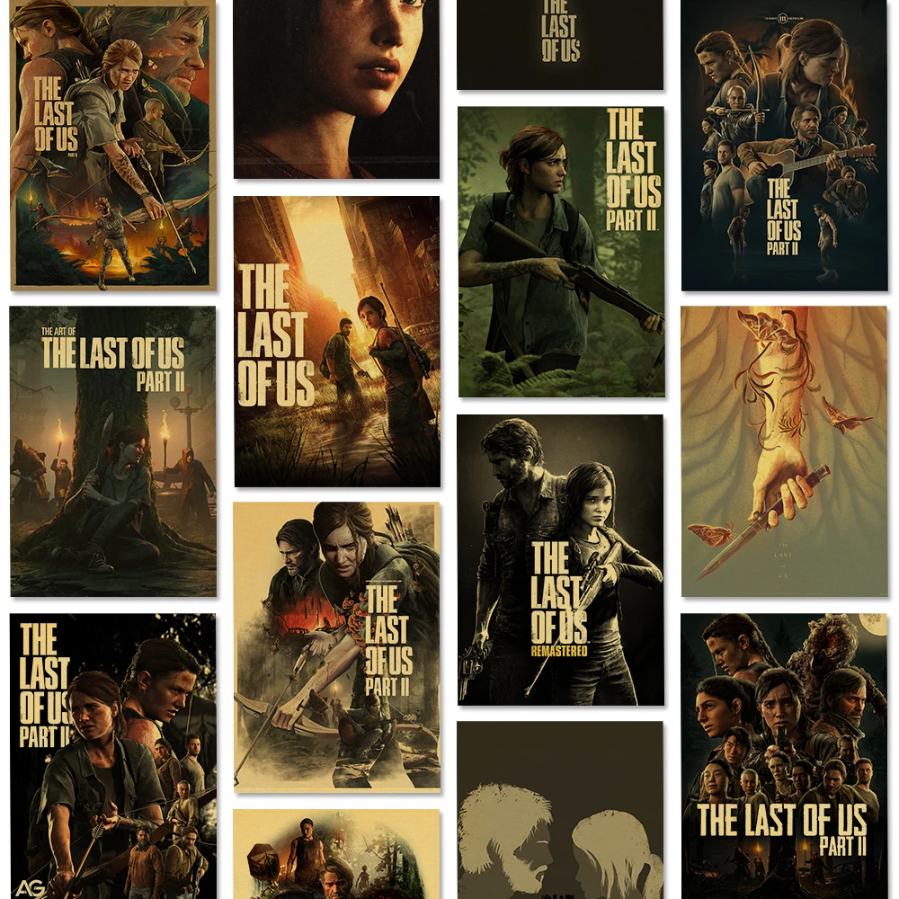 

The Last of Us Part 2 Posters Retro Kraft Paper Sticker DIY Vintage Room Bar Cafe Decor Gift Prints Art Wall Canvas Painting