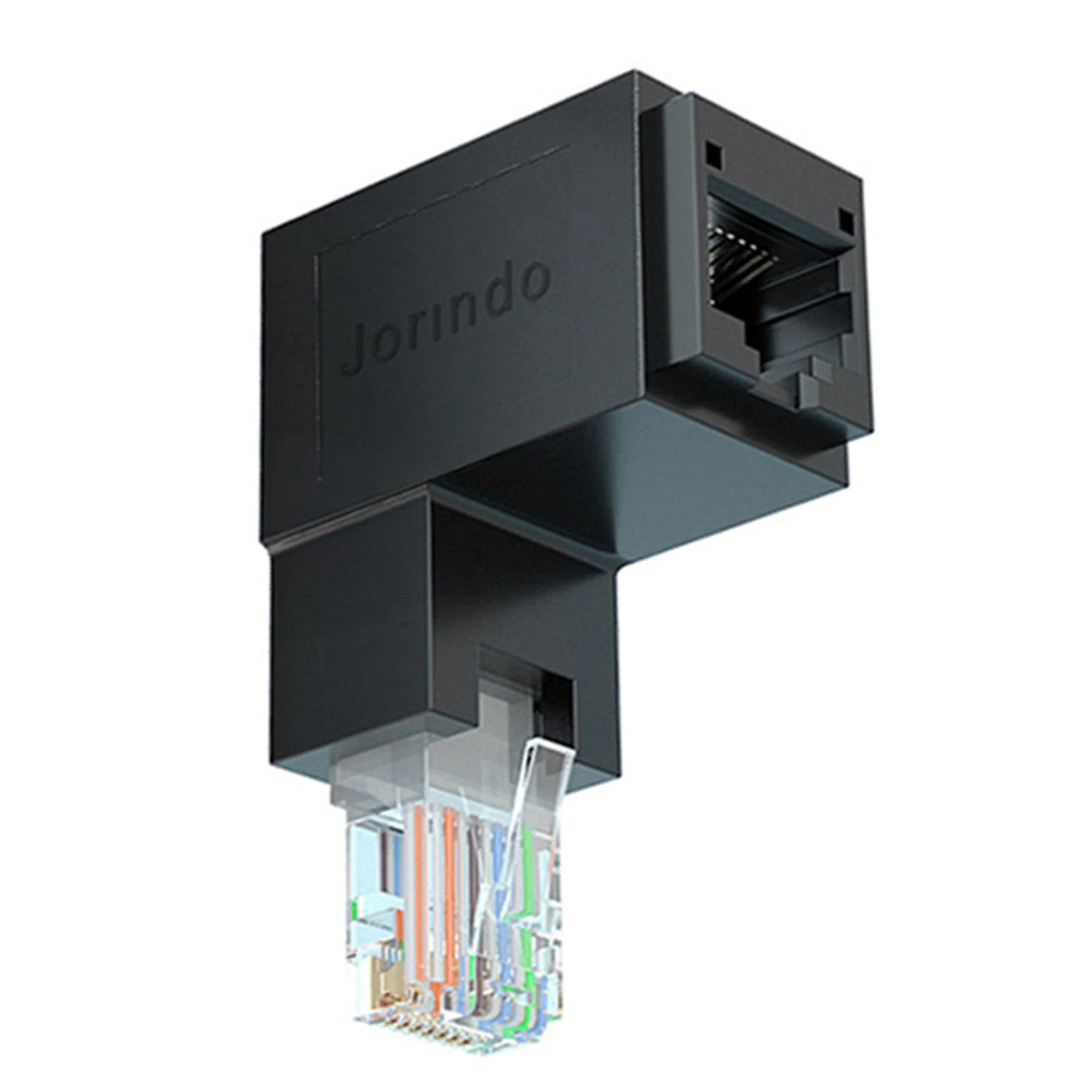 Ethernet-адаптер RJ45 штырь-гнездо Сетевой удлинитель 90 градусов правый изгиб для CAT5E