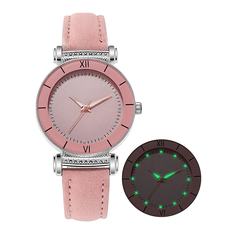 New Ladies Watch Wholesale Price Women's Wrist Luxury Latest Luminous Frosted Belt Quartz Watch