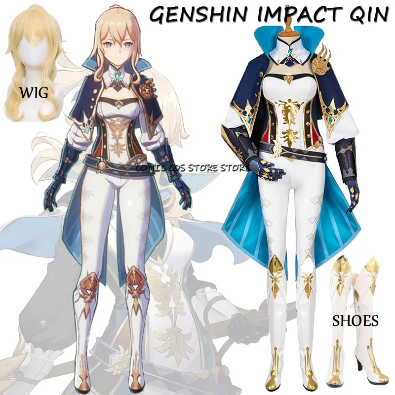 Купи Game Genshin Impact Jean Cosplay Jean Gunnhildr Costume Qin Suit Uniform For Women Girls Performance Outfit Props за 1,440 рублей в магазине AliExpress