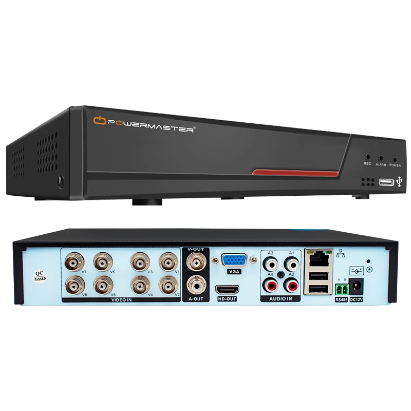 

POWERMASTER PM-4407 6 IN1 8 channel 5MPN DVR recorder H265