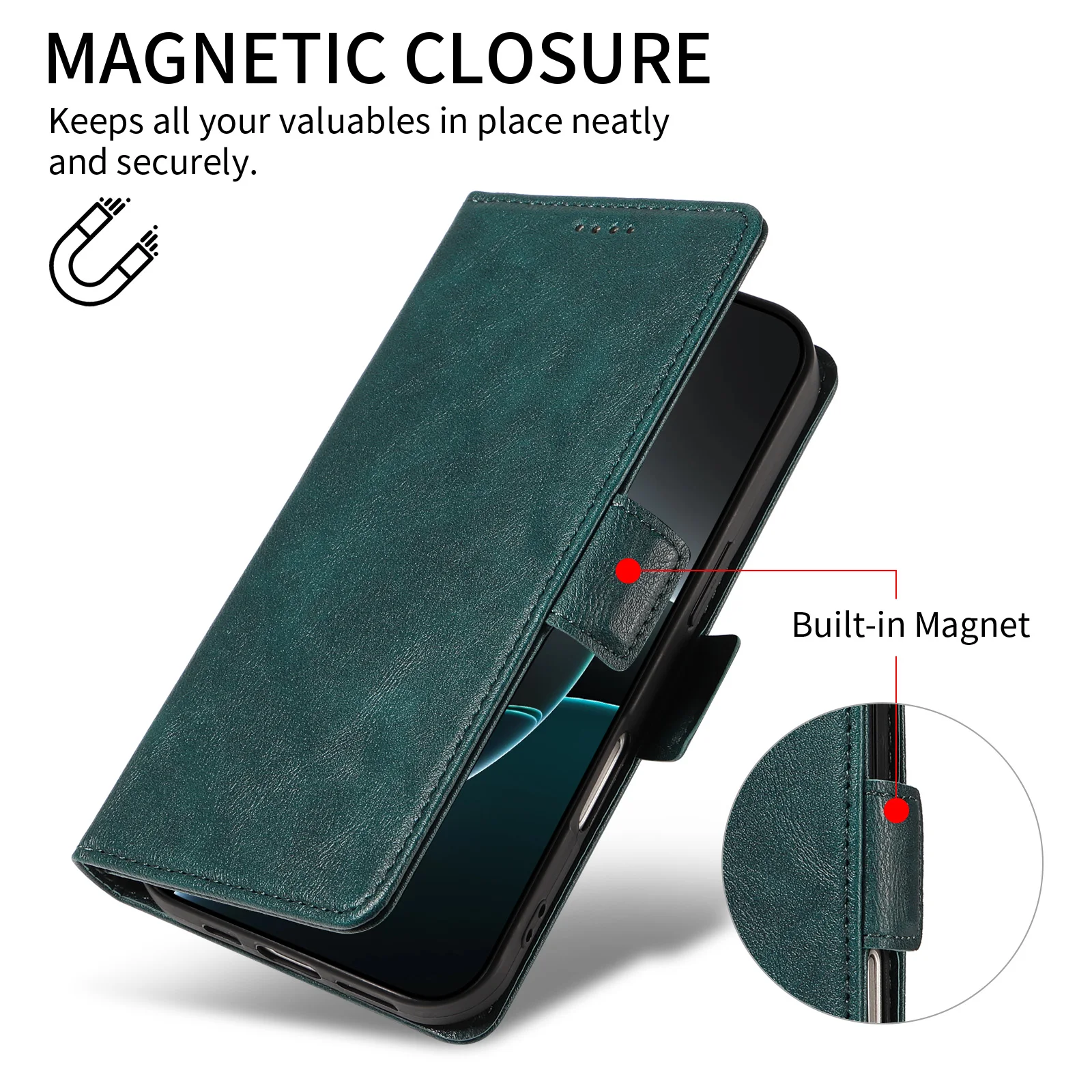 Фото Кожаный чехол для Huawei Pura 70 80 90 Pro Max Nova 5T 8i 9 10 11 SE 12 Lite 12S 14 Y70 Plus Y90, флип-кошелек с RFID-защитой от кражи №3