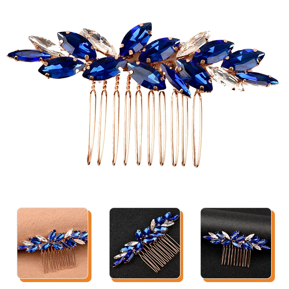 

Rhinestone Accessories Women Bridal Hair Side Comb Wedding Jewelry Rhinestones Bride Brides Ferroalloy Miss