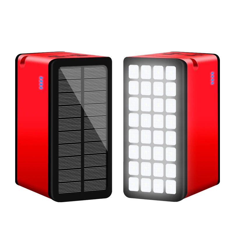 

Solar Power Bank 100000MAH huge capacity Mobile Phones Devices Micro USB 4 USB Output Type-C Micro USB huge capacity